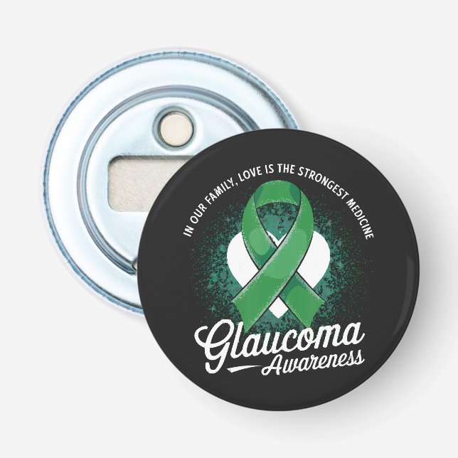 Medicine Glaucoma Awareness Bottle Opener (Front)