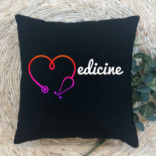 Medicine heart stethoscope medical doctor gift cushion
