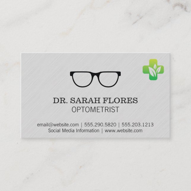 Medicine Logo | Glasses Business Card (Front)