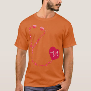 Medicine Lover Stethoscope Heart Nurse T-Shirt