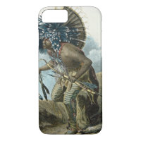 Medicine man of the Mandan tribe in the costume of