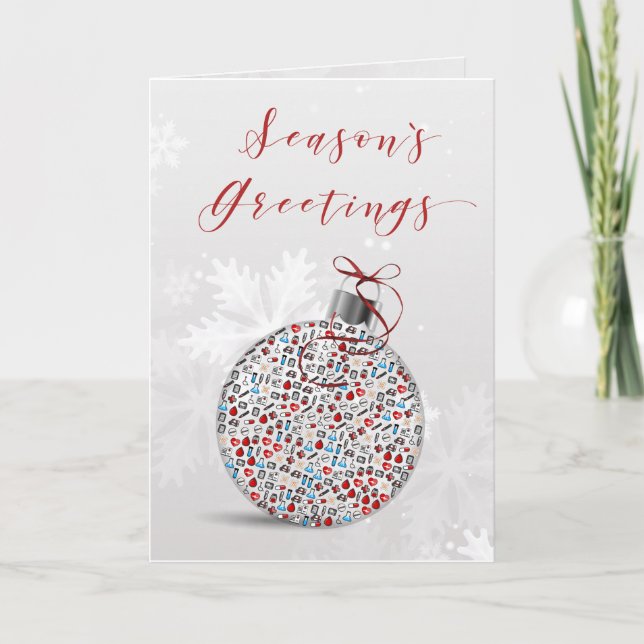 Medicine Medical Doctor Nurse Holiday Cards (Front)