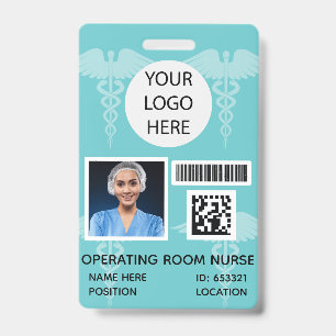 Medicine Operating Room Nurse Photo ID Badge