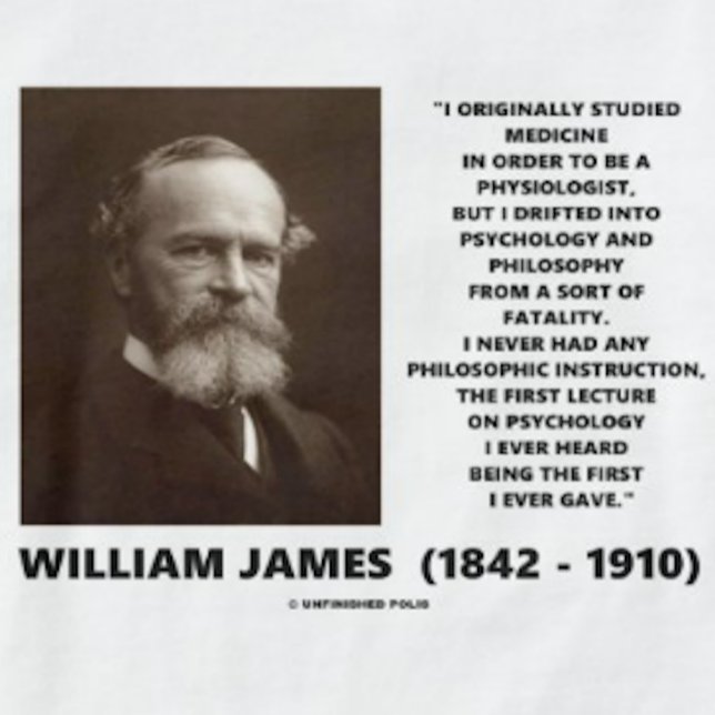 Medicine Psychology Philosophy William James Quote T-Shirt (Medicine and psychology quote by American philosopher William James)