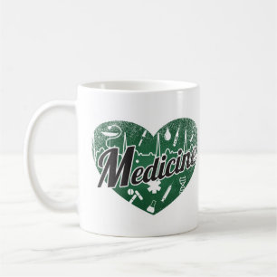 Medicine Retro Heart Blackboard Love Coffee Mug