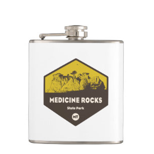 Medicine Rocks State Park Montana Hip Flask