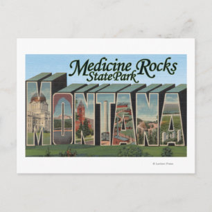 Medicine Rocks State Park, Montana Postcard