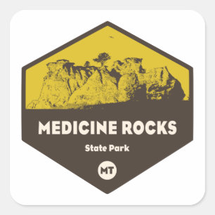 Medicine Rocks State Park Montana Square Sticker