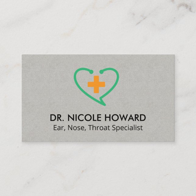 Medicine Stethoscope | Health | Doctor Business Card (Front)