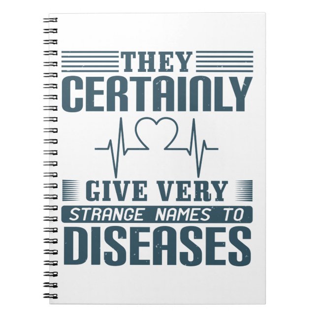 Medicine - Strange Names Of Diseases Notebook (Front)