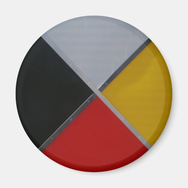Medicine Wheel 2 inch Round Magnet (Front)