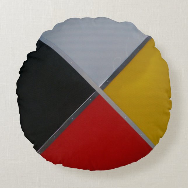 Medicine Wheel Round Pillow (Front)