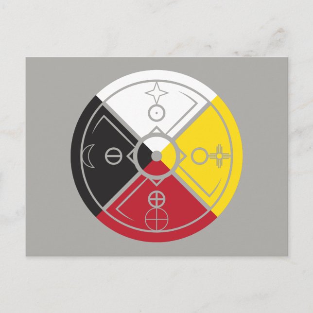 Medicine Wheel Sacred Hoop Postcard (Front)