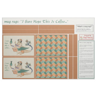 Medieval Alchemist DIY Mug Rug Fabric