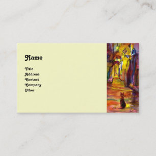 MEDIEVAL ALLEY BY NIGHT IN FLORENCE BUSINESS CARD