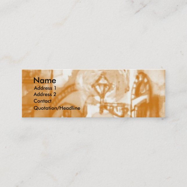 MEDIEVAL ALLEY BY NIGHT IN FLORENCE MINI BUSINESS CARD (Front)