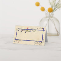 Medieval animals folded place card