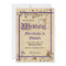 Medieval animals wedding invitation (dark purple)