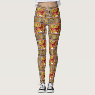 MEDIEVAL BESTIARY,HUNTING DOGS ,FOREST ANIMALS  LEGGINGS