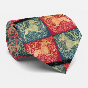 MEDIEVAL BESTIARY Lion Like Beast in Red Blue Tie