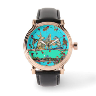 MEDIEVAL BESTIARY MAKING MUSIC,Rabbit,Dog Blue Watch