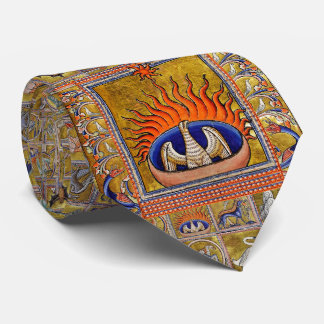 MEDIEVAL BESTIARY,PHOENIX IN RED FLAMES,LIFE TREE TIE