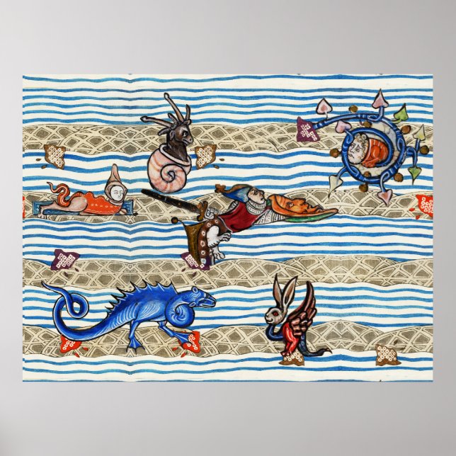 MEDIEVAL BESTIARY,SEA  MONSTERS FANTASY ANIMALS POSTER (Front)