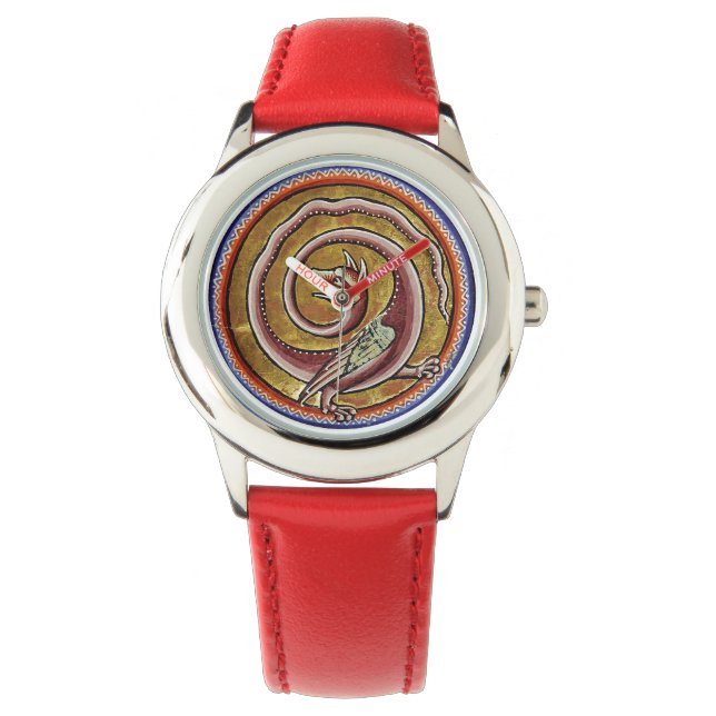 MEDIEVAL BESTIARY, SNAKE DRAGON CIRCLES  WATCH (Front)