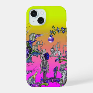 MEDIEVAL BESTIARY WAR, KNIGHTS,GIANT SNAILS Pink iPhone 15 Case