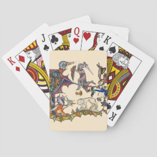 MEDIEVAL BESTIARY WAR Snail vs Knight ,Dragon.Lion Playing Cards