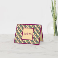 'Medieval Blooms' design Folded Thank You Card