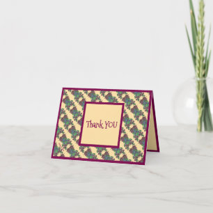 'Medieval Blooms' design Folded Thank You Card
