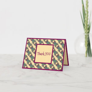 'Medieval Blooms' design Folded Thank You Card