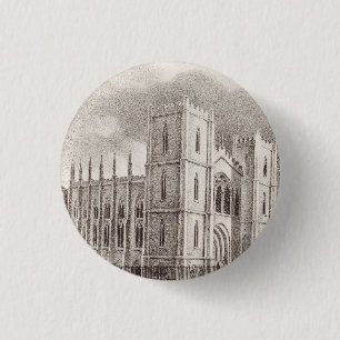 Medieval Christian Church 3 Cm Round Badge