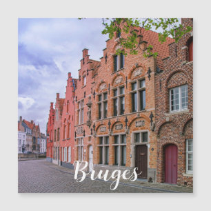 Medieval colorful brick houses in Bruges, Belgium 
