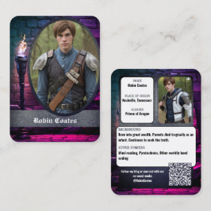 Medieval Coscard Cosplay Trading Cards   QR Code