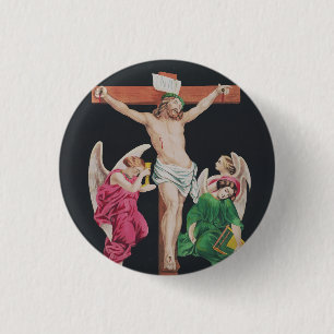 Medieval Crucifixion of Jesus Christ 3 Cm Round Badge