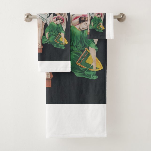 Medieval Crucifixion of Jesus Christ Bath Towel Set (Insitu)