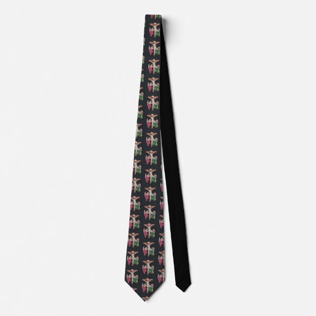 Medieval Crucifixion of Jesus Christ Fine Art  Tie (Front)