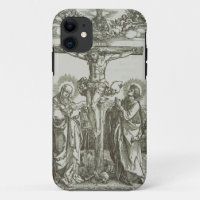 Medieval Crucifixion Of Jesus Christ Woodcut Art