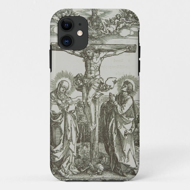 Medieval Crucifixion Of Jesus Christ Woodcut Art Case-Mate iPhone Case (Back)