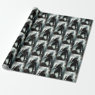 Medieval Dark Knight Wrapping Paper
