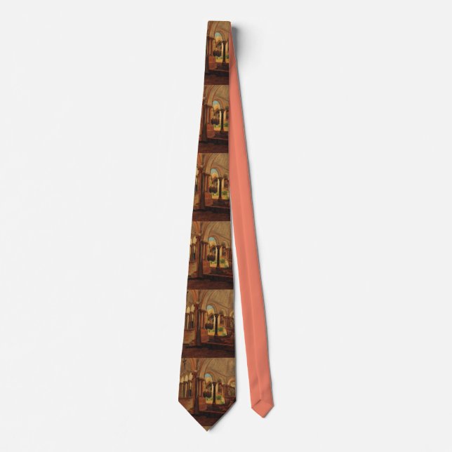 Medieval Deserted Monastery Yard Constantin Hansen Tie (Front)