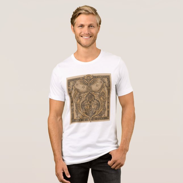 Medieval design Tri-Blend shirt (Front Full)