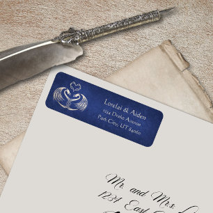 Medieval Dragon Blue Epic Fantasy Celtic Address