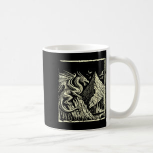 Medieval Dragon Mountain Castle Mythical Men Women Coffee Mug