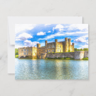 Medieval English Castle Art Postcard