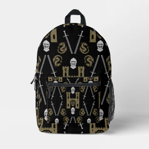 Medieval English Knight Dragon Printed Backpack