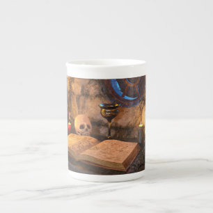 Medieval Fantasy Wizard's Study Bone China Mug