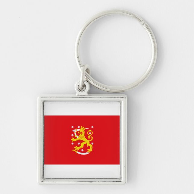 Medieval Flag of Finland Key Ring (Front)